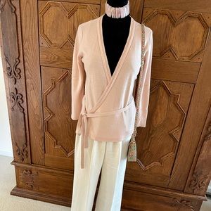 DKNY pink cardigan sweater